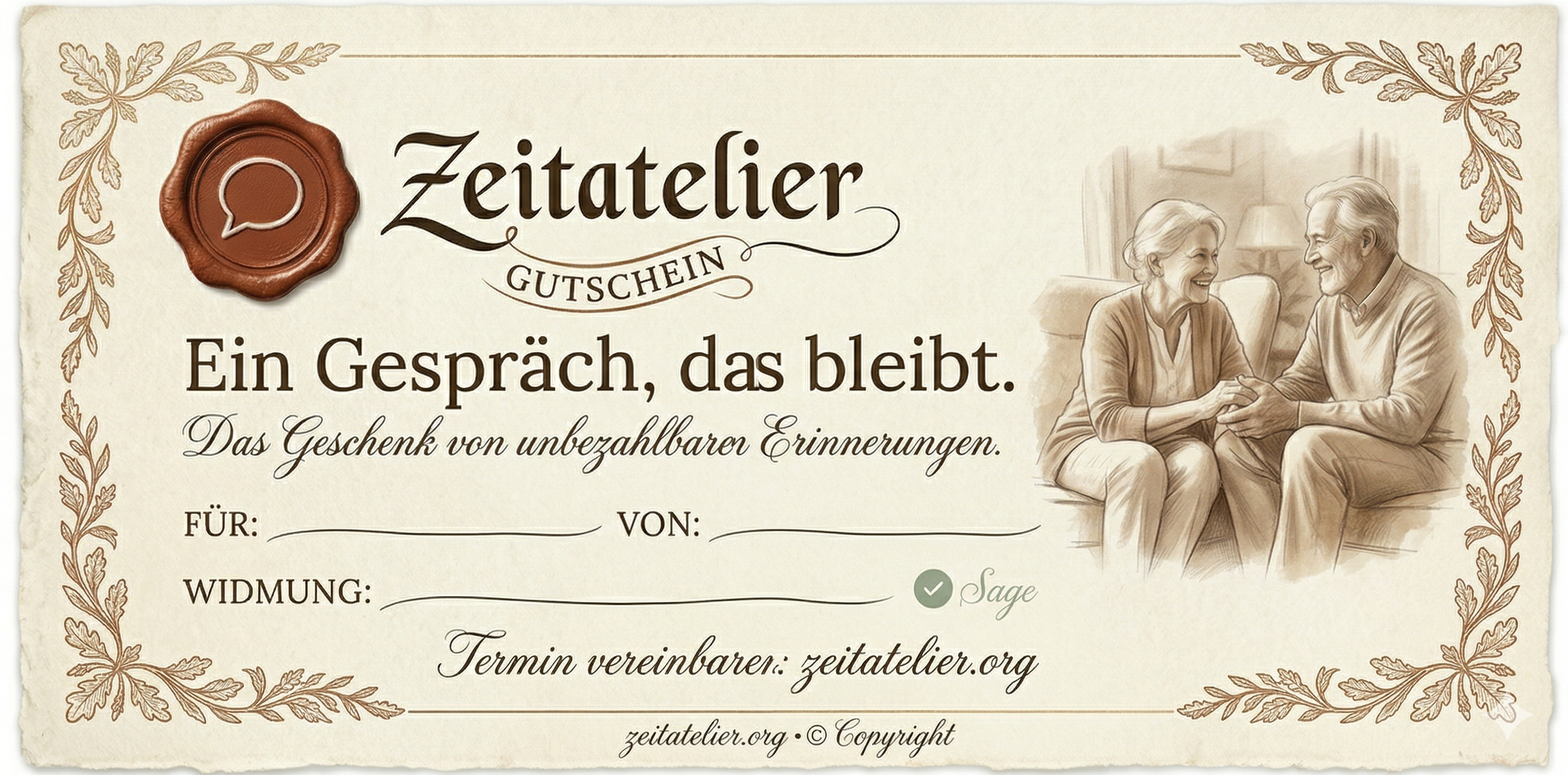 Zeitatelier Geschenkgutschein